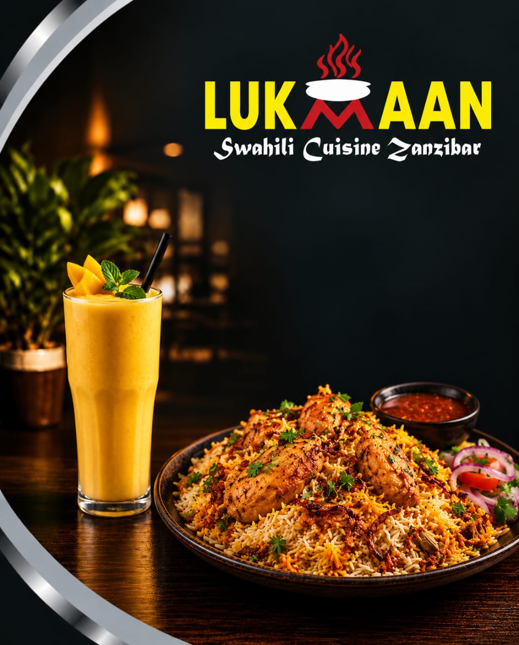 Grilled jumbo prawns with salad and lime at Lukmaan