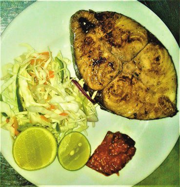 Grilled king fish
